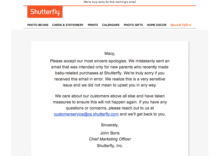 shutterfly email